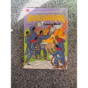 Vintage 1970 Harlem Globetrotters Whitman Coloring Book Hanna-Barbera 1659 Retro
